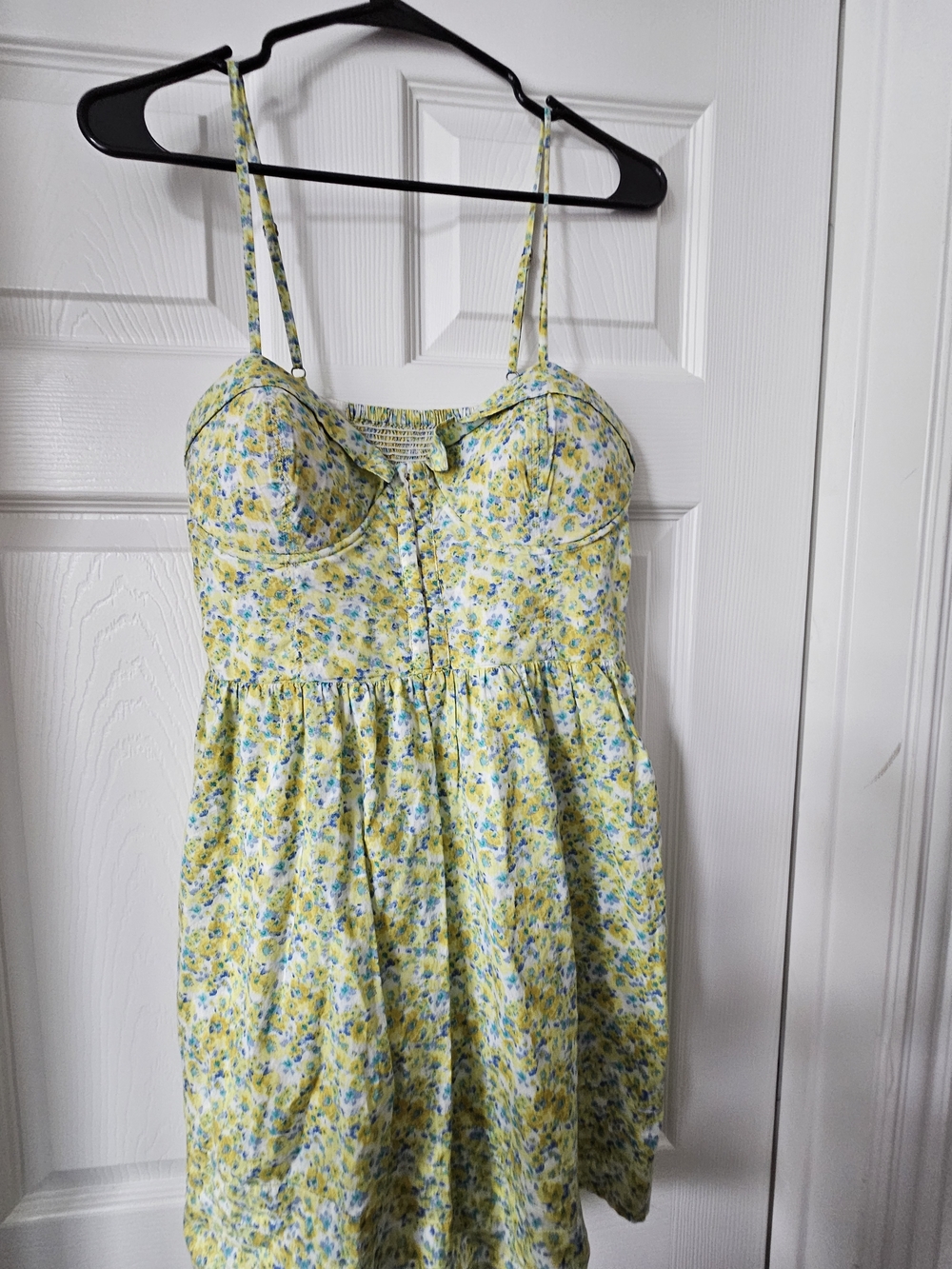 Jessica Simpson Yellow Floral Spaghetti Strap Dress